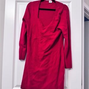 Abercrombie & Fitch Vibrant Pink Long Sleeve Dress